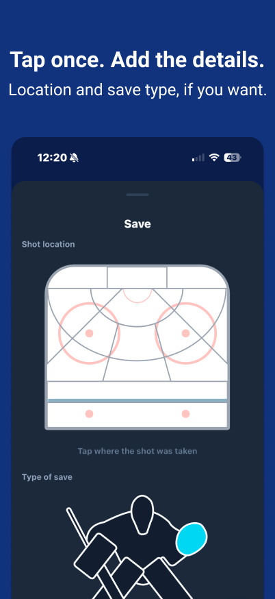 KeepBook save details: tap once, then add shot location if you want.